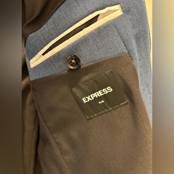 Express Men’s Blue Slim Sports Jacket Size 40R/40R Blazer - Picture 2 of 5